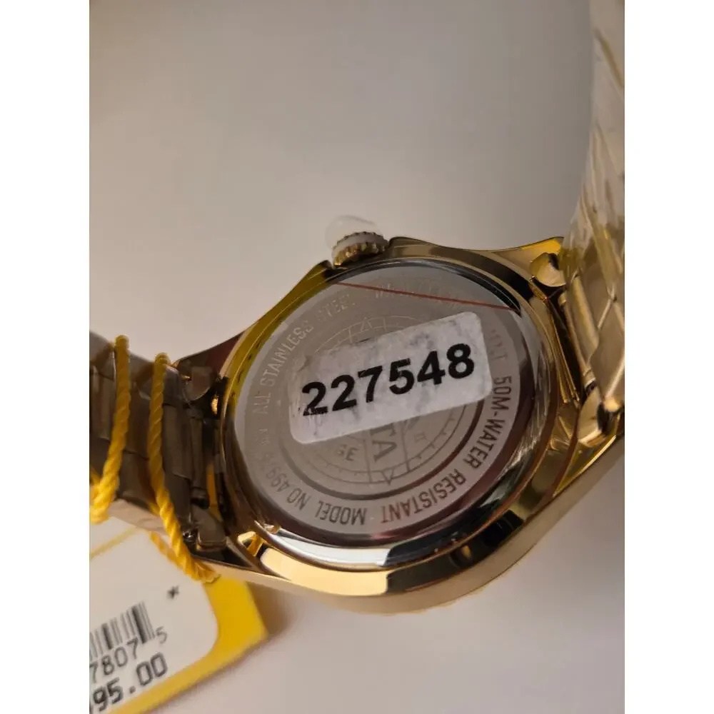 Invicta Ocean Voyage 49976 Women's 38mm Gold Tone Watch NWT Anchor Dial Box
